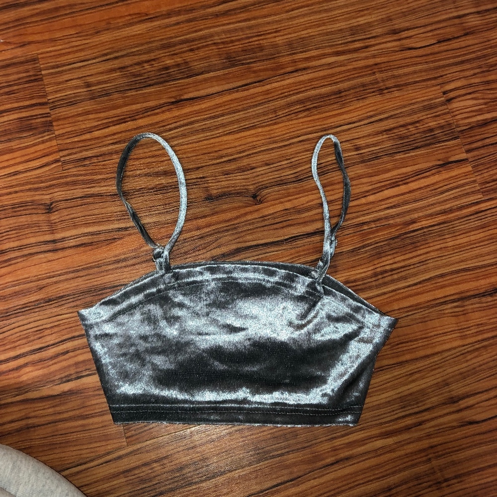 Silver Crop Top